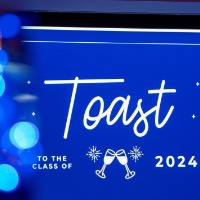 The toast logo on screen